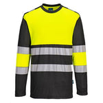 Pw3 hi vis class 1 tee shirt long sleeve viz t -pw312 portwest