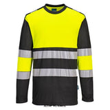 Yellow PW3 Hi Vis Class 1 Tee Shirt Long Sleeve Hi Viz T -PW312 Portwest Active-Workwear The PW3 class 1 long sleeved t-shirt is constructed using premium Cotton Comfort fabric and features HiVisTex Pro retro-reflective tape, offering excellent freedom of movement due to its segmented design. Lightweight, stylish and breathable, the contrast colour offers added protection against dirt and stains.