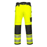 Pw3 hi vis class 2 stretch work trousers ris 3279 by portwest