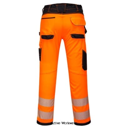 Hi vis class 2 visibility stretch mens work trousers ris 3279 portwest pw303