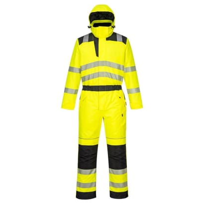 Pw3 hi vis class 3 winter padded waterproof coverall portwest ris 3279 pw352