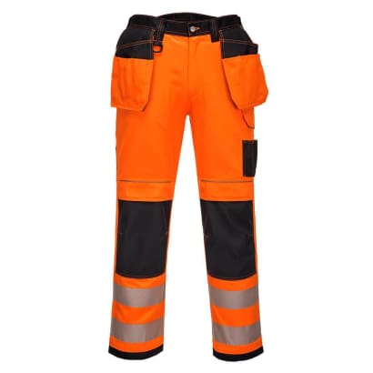 Pw3 hi vis men’s stretch holster pocket trousers ris 3279 portwest pw306