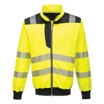 Pw3 hi-vis modern zipped sweatshirt -portwest pw370