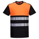 Pw3 hi vis segmented contrast tee shirt class 1 portwest-pw311