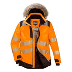 Pw3 hi vis winter warm waterproof parka jacket portwest pw369