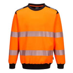 Pw3 segmented hi vis crewneck sweatshirt ris 3279 portwest pw379