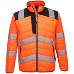 Pw3 hi-vis padded baffle jacket quilted portwest -pw371