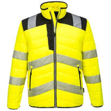 Pw3 hi-vis padded baffle jacket quilted portwest -pw371