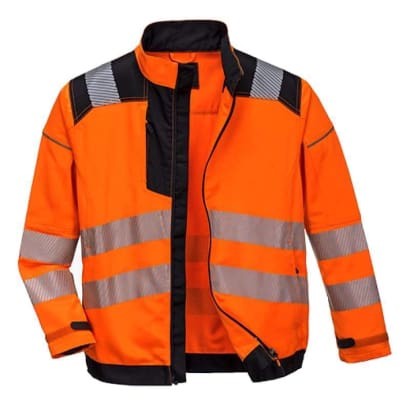 Pw3 vision hi-vis polycotton drivers work jacket portwest t500 ris 3279