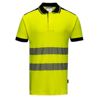 Pw3 high vispbility work polo shirt ris 3279 portwest t180