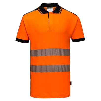 Pw3 high vispbility work polo shirt ris 3279 portwest t180