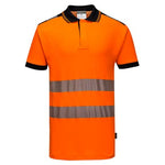 Pw3 high vispbility work polo shirt ris 3279 portwest t180