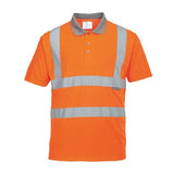 Rail hi-vis short sleeve orange polo shirt ris 3279 portwest rt22 hi vis tops active-workwear