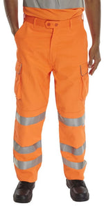 Rail specification hi vis trousers with kneepad pocket class 2 rst-ris 3279