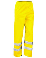 Result safeguard hi vis class 1 waterproof over trousers-r22x