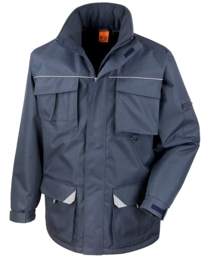 Result workguard sabre padded long work coat (wind & waterproof) - r301x