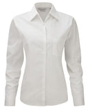 Russell collection ladies long sleeve pure cotton corporate shirt - 936f