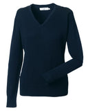 Russell collection ladies v neck sweater-710f