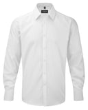Russell collection mens heringbone uniform office work shirt - 962m