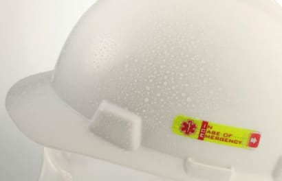 Safety helmet emergency id ice star of life - in case wsid01