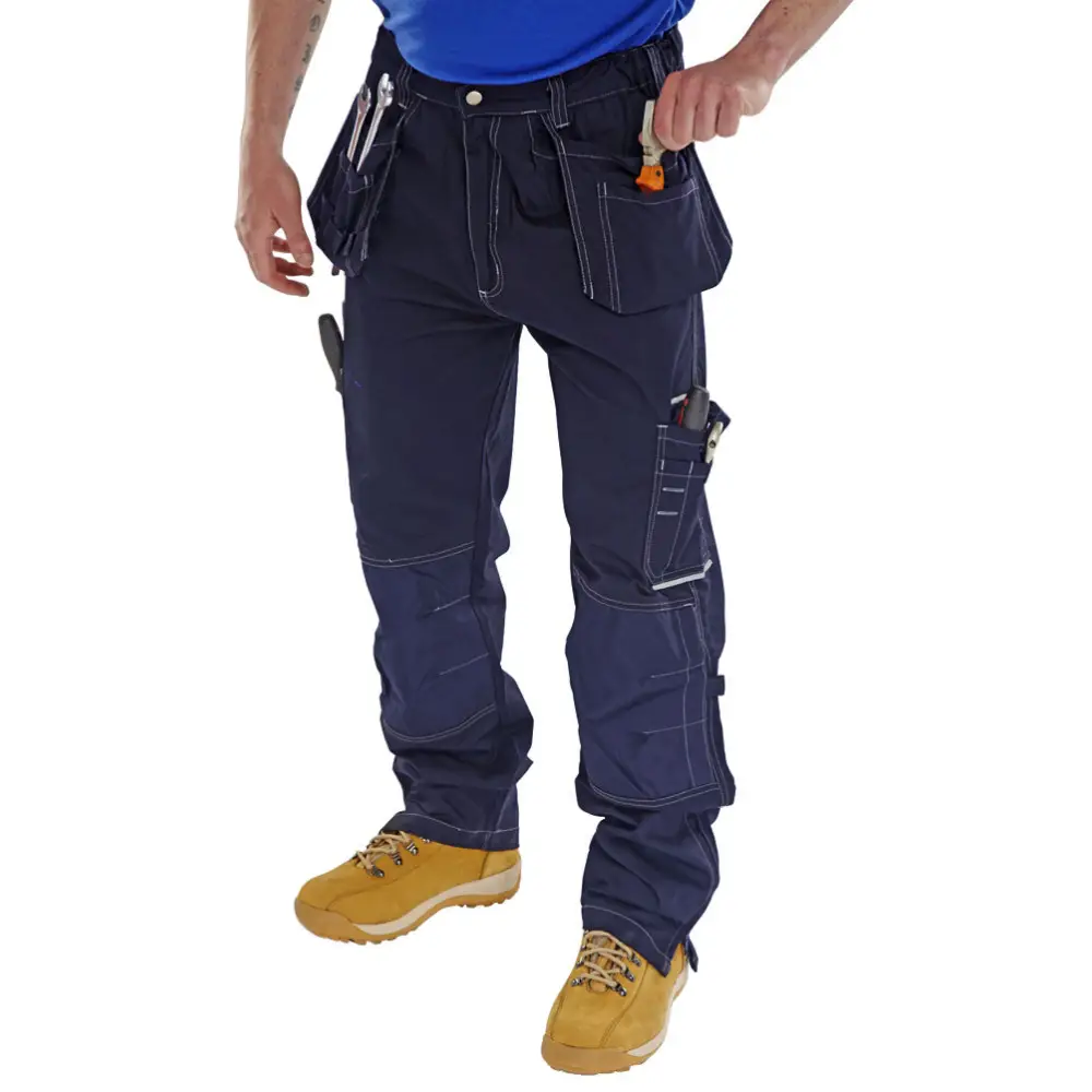 Shawbury multi pocket mens elasticated work trousers with kneepad & holster pockets up to 50 inch- smpt