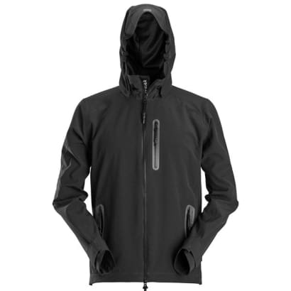 Snickers 1218 waterproof softshell work jacket with detachable hood