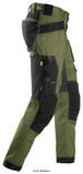 Khaki Green Snickers 6241 Allround Work Stretch Tapered Leg Trousers Holster Pockets Kneepad Trousers Active-Workwear These are our current best selling Snickers 6241 Trousers all round Snickers 6241 stretch trousers Workwear goes street smart in these best selling stretchy work trousers  Stretch Cordura at the knees for flexibility, comfort and durability Pre bent, slim fit legs Advanced Knee Guard Pro with expansion pleats, keeping your 