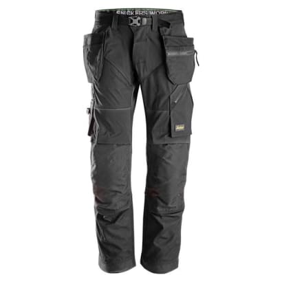 Snickers 6902 flexi work trousers with knee pad & holster pockets - enhanced comfort functionality