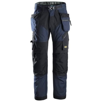 Snickers 6902 flexi work trousers with knee pad & holster pockets - enhanced comfort functionality