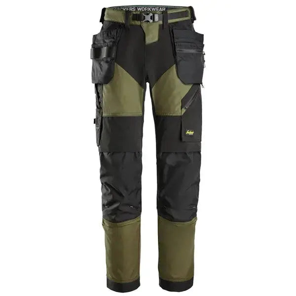 Snickers 6902 flexi work trousers with knee pad & holster pockets - enhanced comfort & functionality
