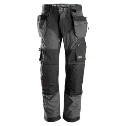 Snickers 6902 flexi work trousers with knee pad & holster pockets - enhanced comfort functionality