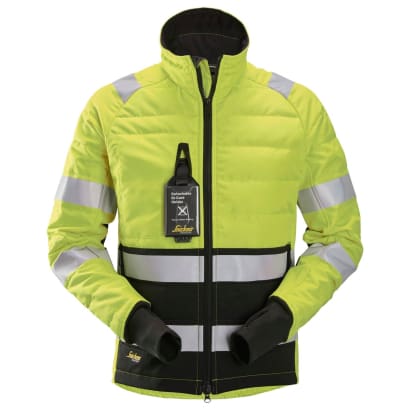 Snickers 8133 high visibility lightly padded baffle jacket cl 2-8133