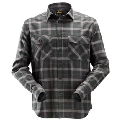 Snickers all-round work checked flannel long sleeve shirt