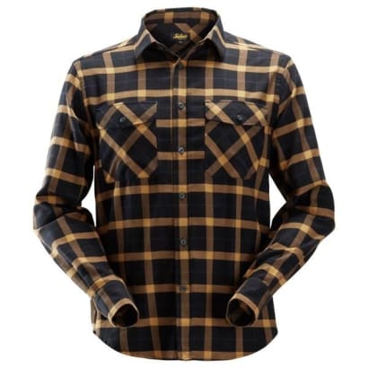 Snickers all-round work checked flannel long sleeve shirt