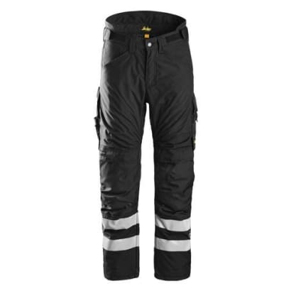 Snickers all-weather work 37.5 insulated padded winter trousers hi vis - 6619