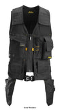 Snickers Allround Mens Work Tool vest - 4250 Toolvests Toolbelts & Holders Active-Workwear Wear this hard-wearing Snickers Workwear tool vest/waistcoat and have instant access to all your essential tools. Ergonomic comfort with wide shoulder straps and elastic at the back, and Cordura® reinforced in all the right places. Versatile and adjustable for smooth workflow. Wide shoulder straps and elastic in the back for comfort and freedom of movement.