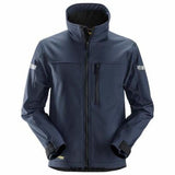 Navy Snickers Allround Work Softshell Work Jacket - 1200 Snickers Jackets Active-Workwear A modern softshell jacket that combines amazing fit and hardwearing comfort with advanced functionality. Windproof and water-repellent. The ultimate choice for everyday work all year round. Dropped back ensures protection in all working positions Fleece-lined and high wind-protective collar keeps you warm and comfortable Plenty of space for profiling Reflective details provide enhanced visibility Windproof,