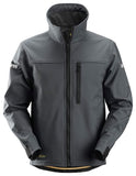 Steel Grey Snickers Allround Work Softshell Work Jacket - 1200 Snickers Jackets Active-Workwear A modern softshell jacket that combines amazing fit and hardwearing comfort with advanced functionality. Windproof and water-repellent. The ultimate choice for everyday work all year round. Dropped back ensures protection in all working positions Fleece-lined and high wind-protective collar keeps you warm and comfortable Plenty of space for profiling 