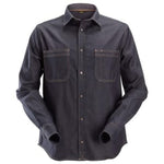 Snickers allround work stretch denim men’s shirt-8555 with antique copper details