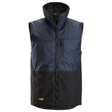Navy Blue Snickers Allround Work Winter Vest Bodywarmer/Gilet -4548 Workwear Jackets & Fleeces Active-Workwear Winter vest designed to provide working comfort in cold conditions. Made of wind- and water-resistant material, the vest is ideal for both indoor and outdoor use.