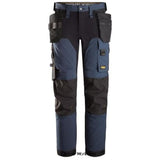 Navy Blue Snickers AllroundWork 4-way Stretch Softshell Trousers Holster Pockets-6275 Trousers Snickers Active-Workwear Full-stretch trousers that feature windproof softshell material and thin, elastic panels a combination that provides wind protection, freedom of movement and efficient ventilation. Stretch CORDURA® knees offer added durability and combines with pre-bent legs to ensure optimal fit.