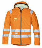 Snickers 8233 high visibility waterproof breathable work jacket en343 class 3