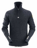 Snickers 2905 workwear 1/2 zip pure wool jumper sweater- 2905