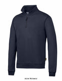Navy Blue Snickers Workwear ½ Zip Sweatshirt with Snickers multipockets - 2818 Workwear Hoodies & Sweatshirts Active-Workwear Designed for durability and comfort, this half zip sweatshirt is equipped with MultiPockets for convenient storage. The regular fit sweatshirt with soft cotton-polyester blend and clean design offers room for company profiling Robust and straight forward zip sweatshirt. Ideal for company profiling