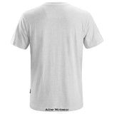 White Snickers Workwear Classic Work T Shirt 100% Combed Cotton Comfort Tee Shirt - 2502 Shirts Polos & T-Shirts active workwear Snickers Open opportunities. A classic T-shirt with Cotton comfort and loads of company profiling possibilities. For a long service life, reinforced at the shoulder seam and back of neck Lycra in the neck rib helps maintain shape wash after wash Printed neck label to avoid itching. Sizes: XS-XXXL Material: