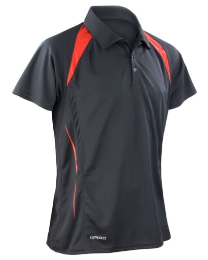 Spiro mens team spirit breathable sporty polo shirt - s177m