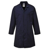 Navy Blue Standard Industrial traditional warehouse coat / lab Coat Portwest C852 Boiler suits & One pieces Active-Workwear For engineering or lab work this superb garment will suit all your working requirements. Back vented for comfort the coat features a concealed stud front and combines two lower patch pockets along with a single chest pocket. Excellen