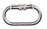 Steel oval safety screw lock karabiner en362 - fp30