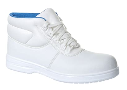 Steelite albus vegan laced microfibre safety boot white - fw88