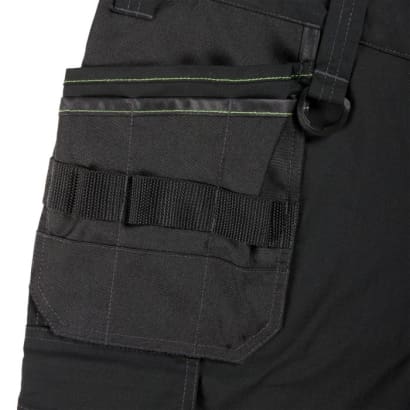 Apache stretch slim fit holster pocket work trousers in black - sudbury